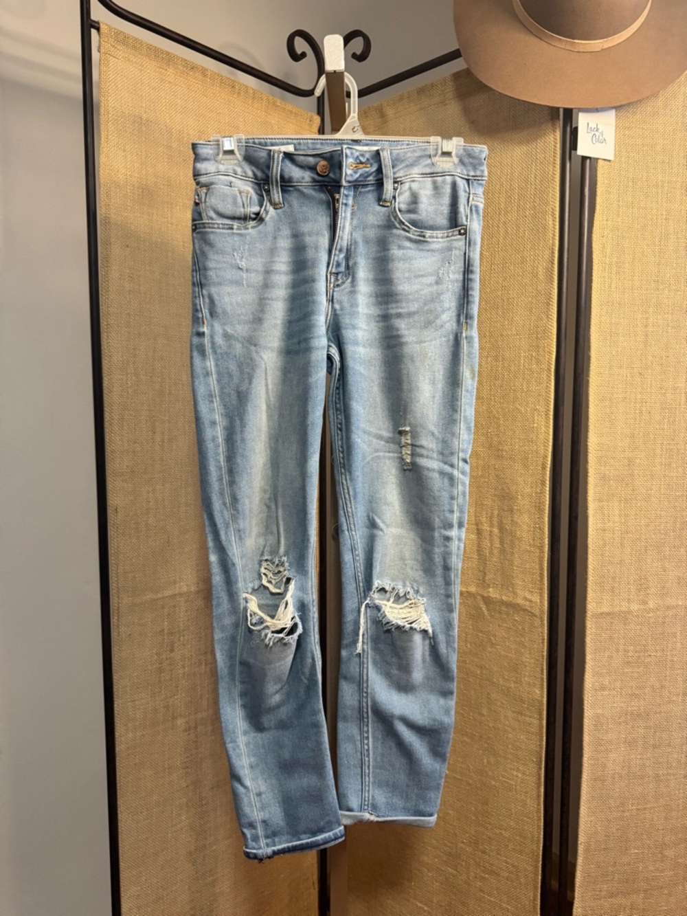 Vigoss Light Blue Distressed Boyfriend Jeans